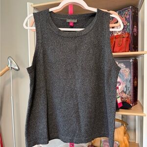 Vince Camuto Charcoal Sweater shell. Size large . NWT .